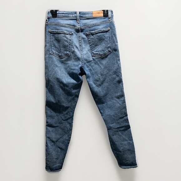 7 For All Mankind‎ Luxe Vintage High-Waist Ankle Skinny Jeans w/ Lurex Stripe 28 - Picture 2 of 10